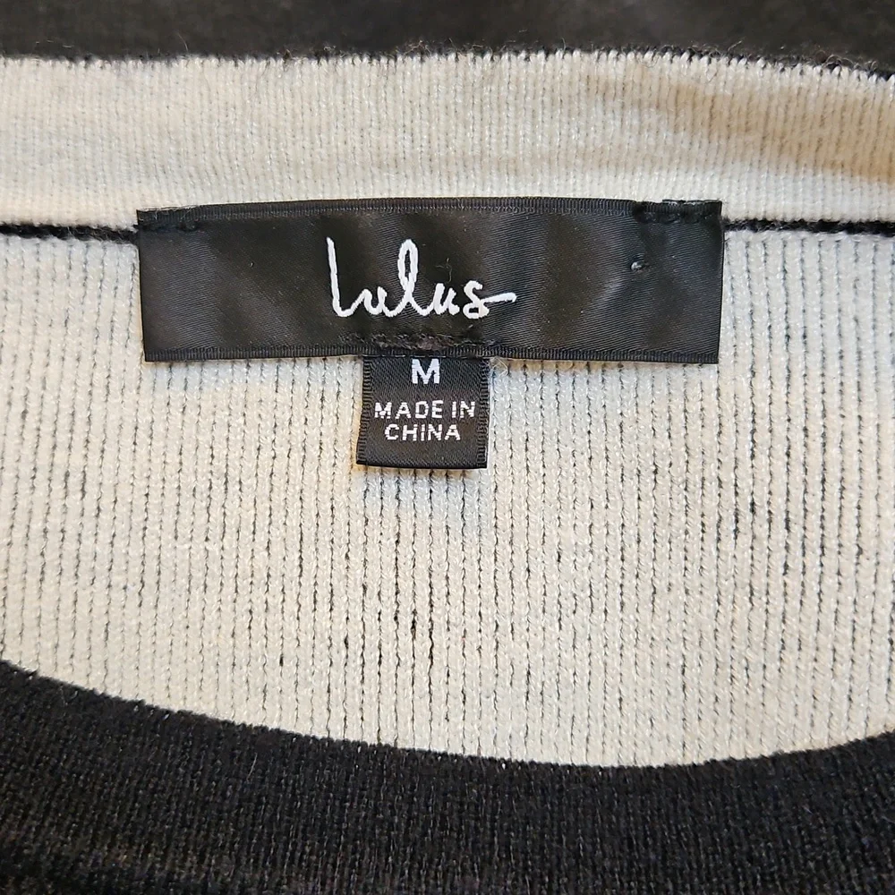 LULUS Heart Patterned Sweater - M